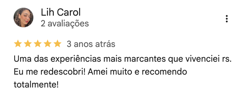 Avaliação de cliente da Alê no Google