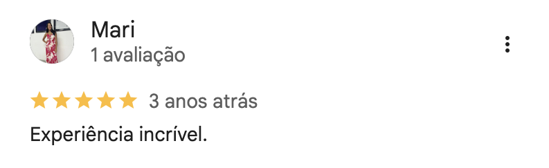 Avaliação de cliente da Alê no Google
